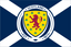 Scotland Football Crest on St. Andrew's Cross Flag