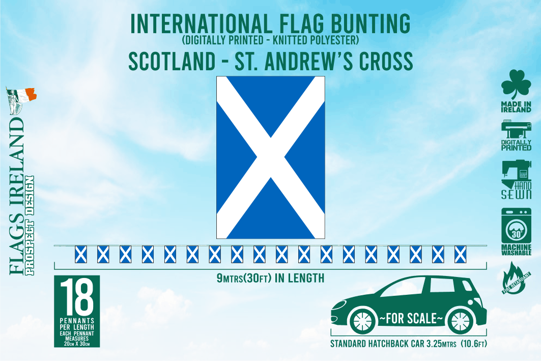 Scotland - St. Andrew's Cross Flag Bunting