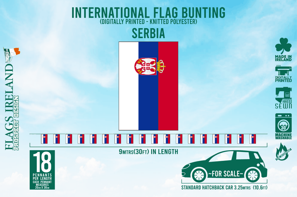Serbia Flag Bunting