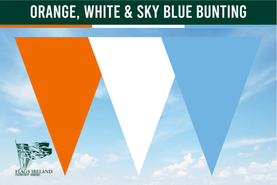 Orange, White & Sky Blue Colour Bunting
