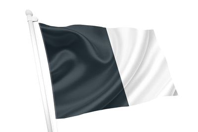 Bandeira colorida em preto e branco
