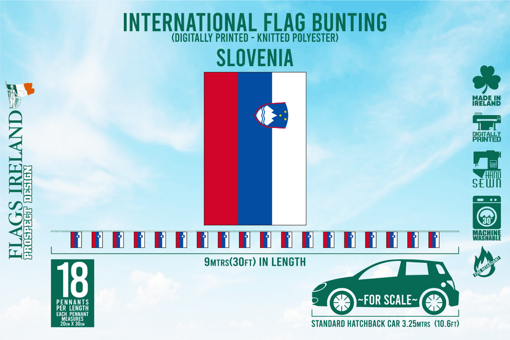 Slovenia Flag Bunting