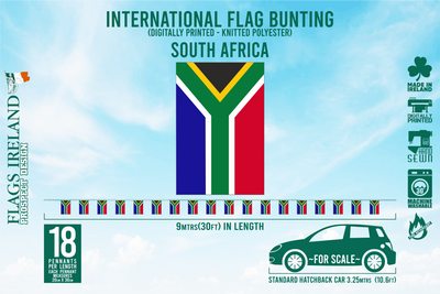 Wimpelkette mit Südafrika-Flagge