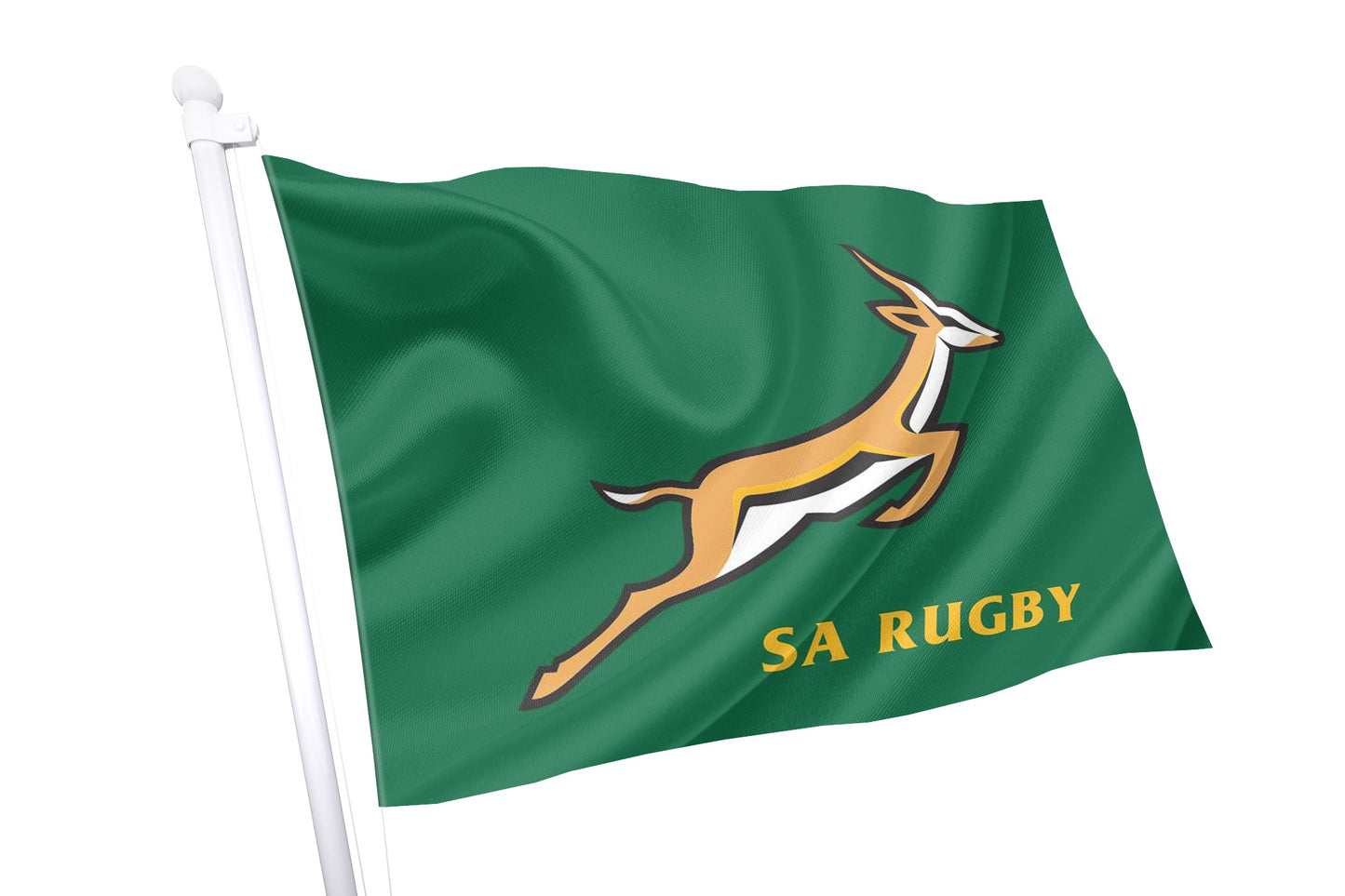 Bandeira com crista de rugby da África do Sul - The Springboks