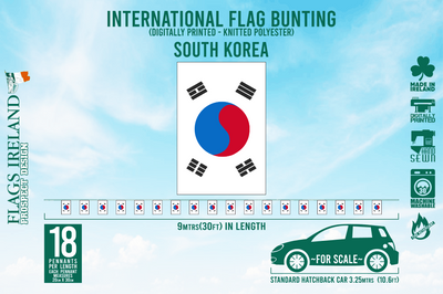 Wimpelkette mit Südkorea-Flagge
