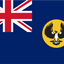Flag with British Union Jack and central emblem on a blue background