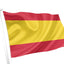 Flag of Spain with red and yellow colors on a white background