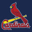 Cardinals logo with a red cardinal bird on a blue background