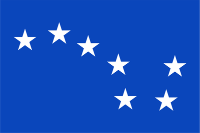 Blaue Flagge des Sternenpfluges