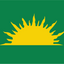 Sunburst – Irish Republican Brotherhood IRB (traditionelle Version) – Grün und Gold ohne Text