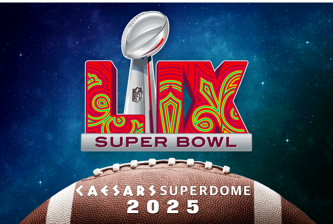 Super Bowl 2025 Logo Flag