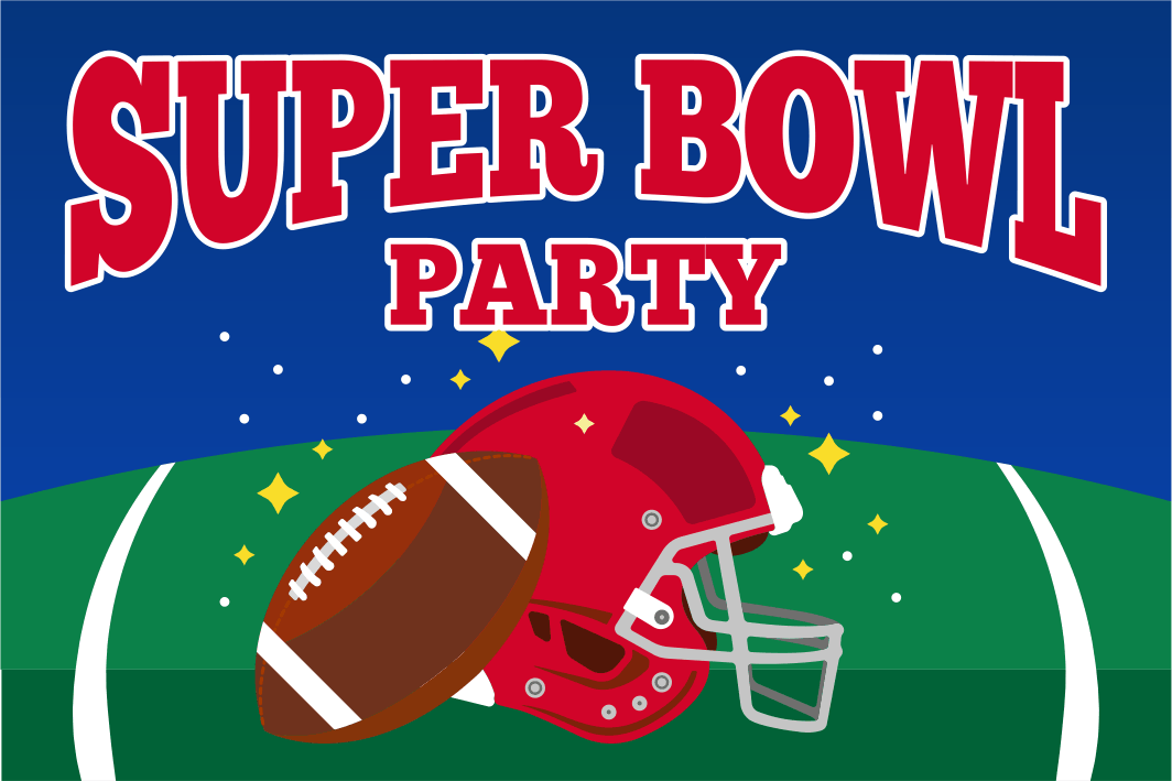 Super Bowl Party Flag