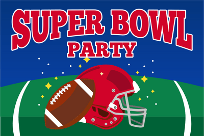 Super Bowl Party Flag