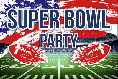 Super Bowl USA Party  Flag