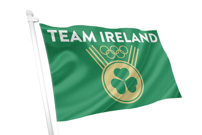 Team Ireland Gold Medal Olympic Flag - Green