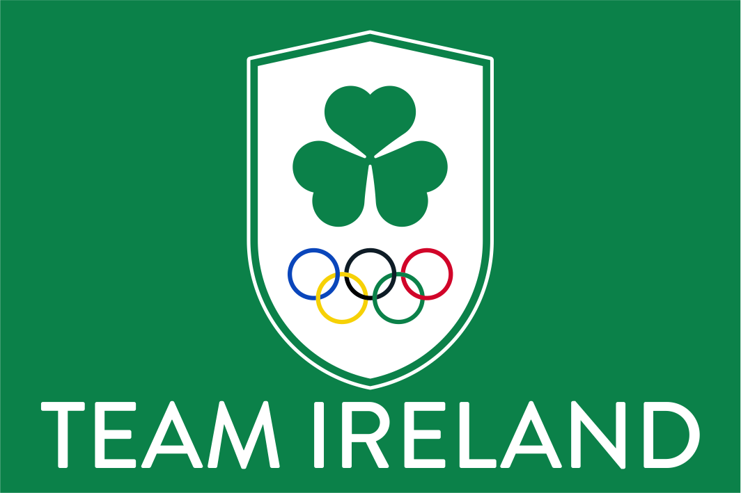 Bandeira com crista de rugby da Irlanda