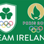 Team Ireland & Paris Olympic Logo Flag - Green