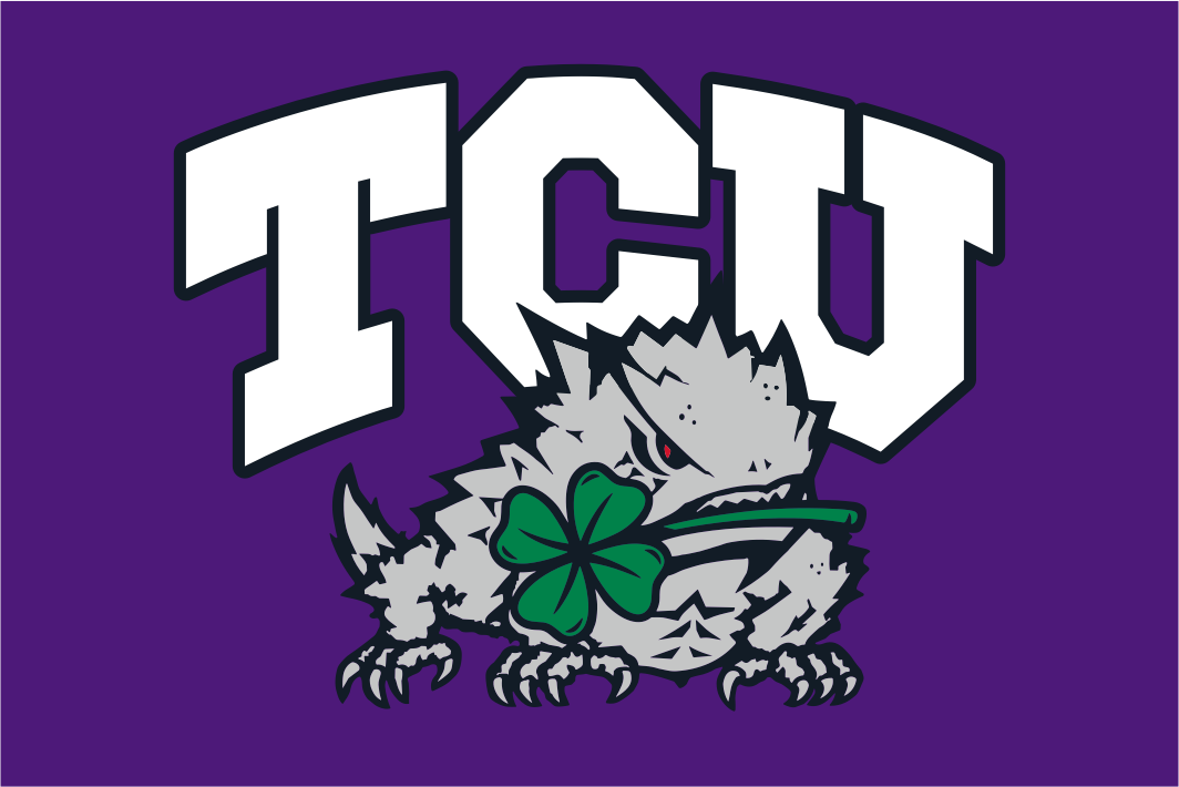 Texas Christian University TCU Clover Frog Flag