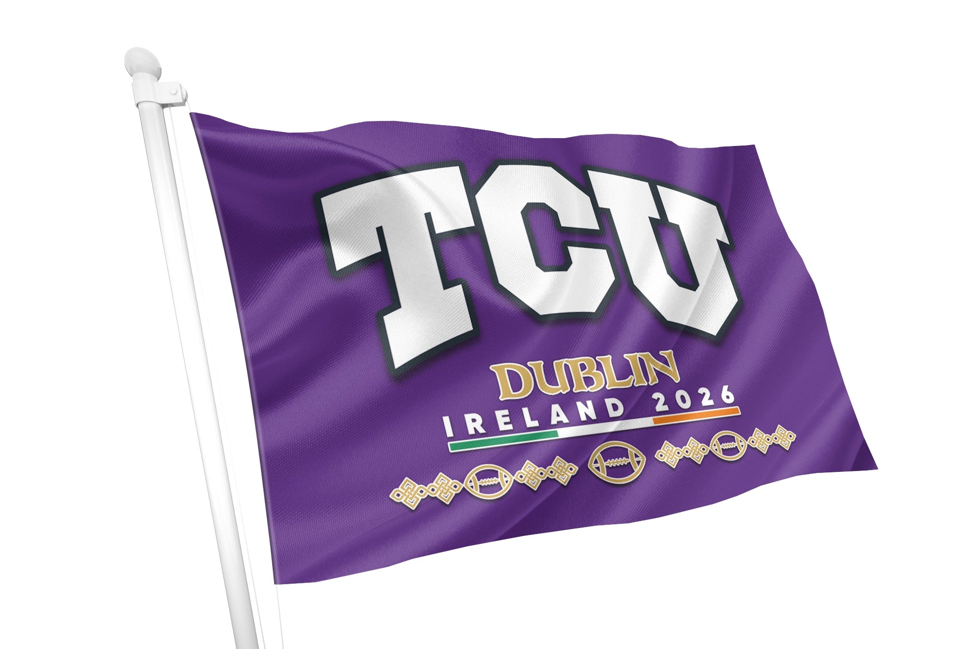 Texas Christian University TCU Dublin 2026 Flag