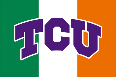 Texas Christian University TCU Ireland Flag background