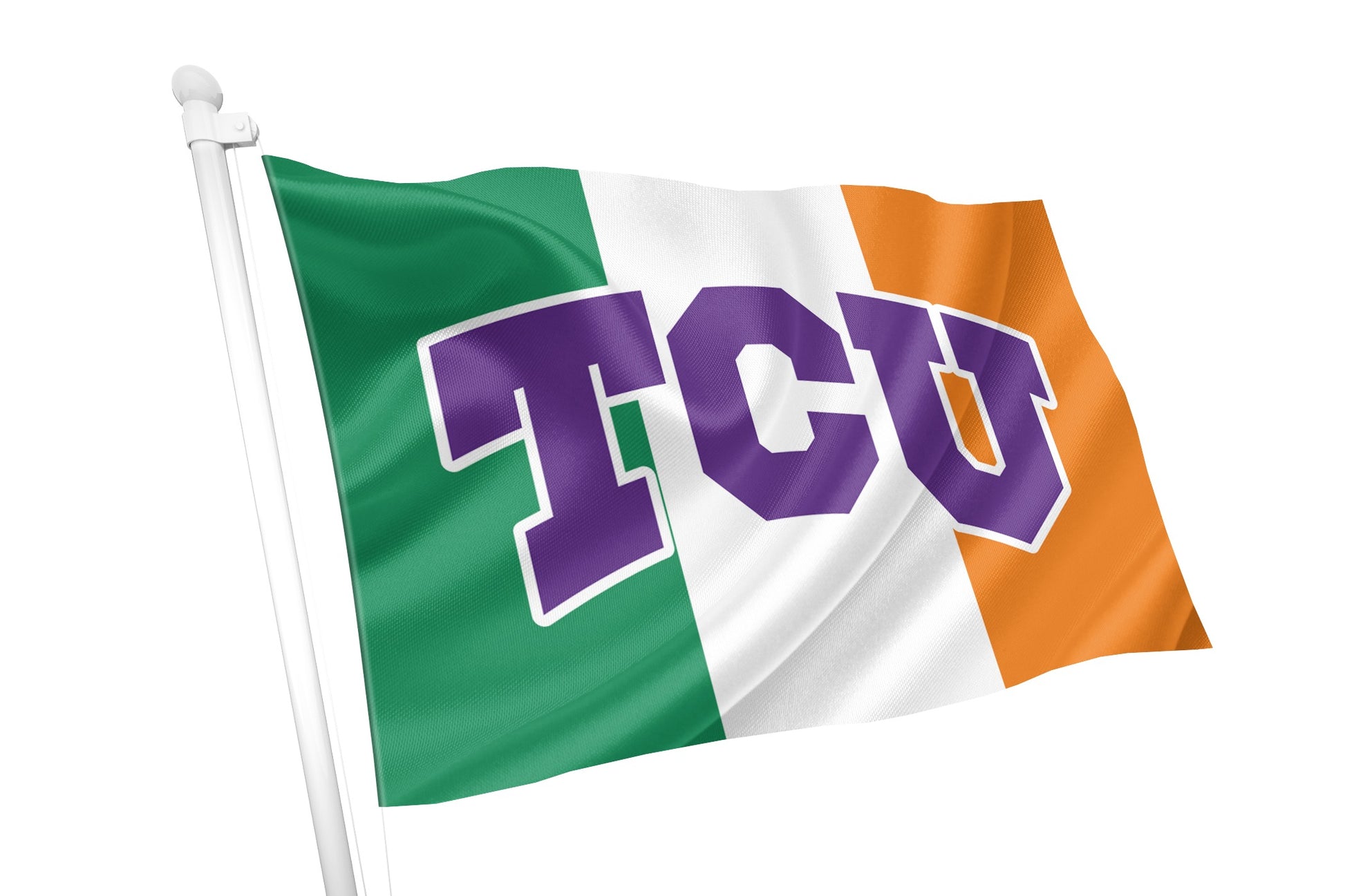 Texas Christian University TCU Ireland Flag background