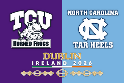 Texas Christian University vs North Carolina College Flag