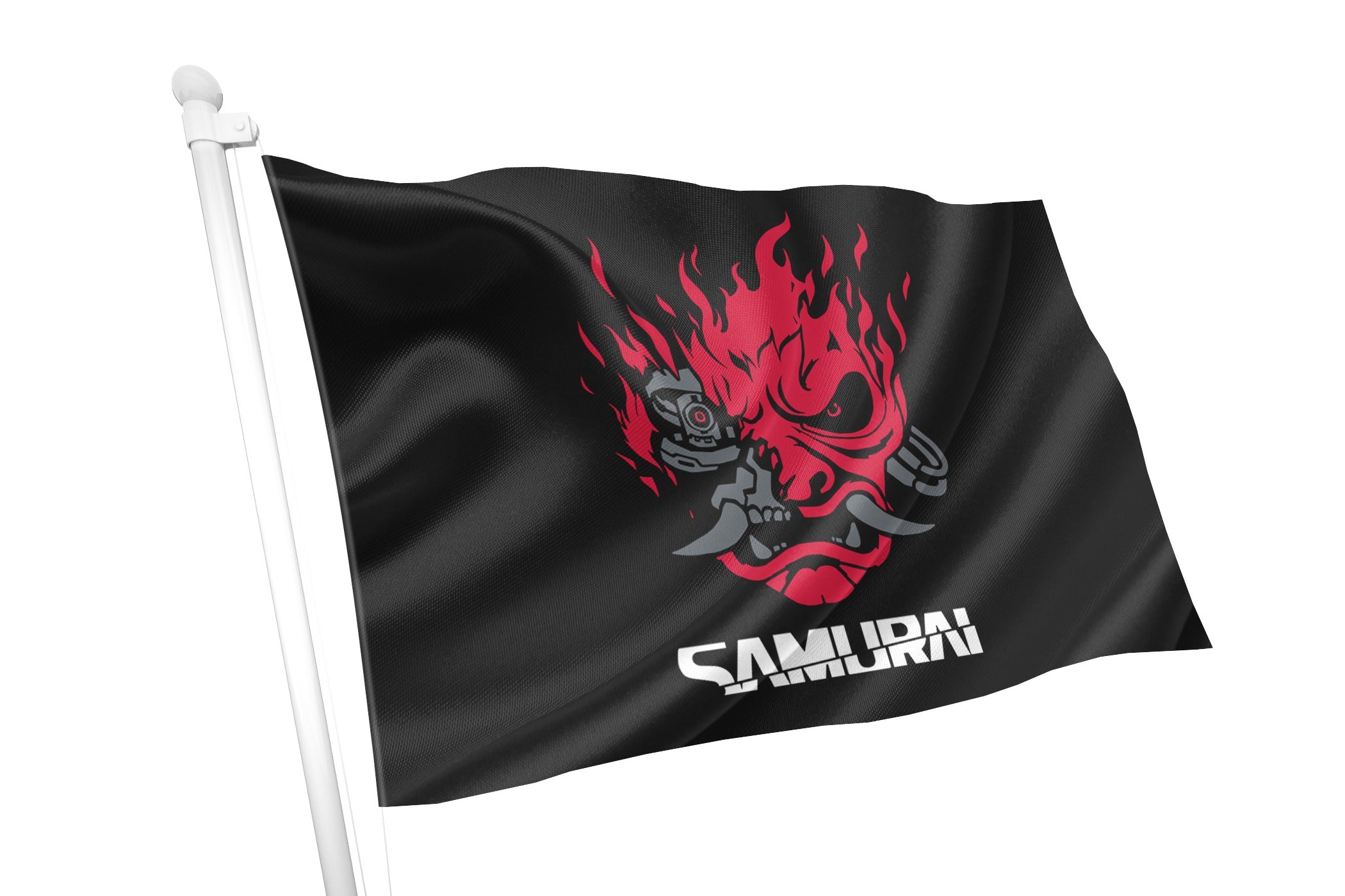 Samurai Demon Flag | Oni Cyberpunk Samurai Flag | Irish Made – Flags ...