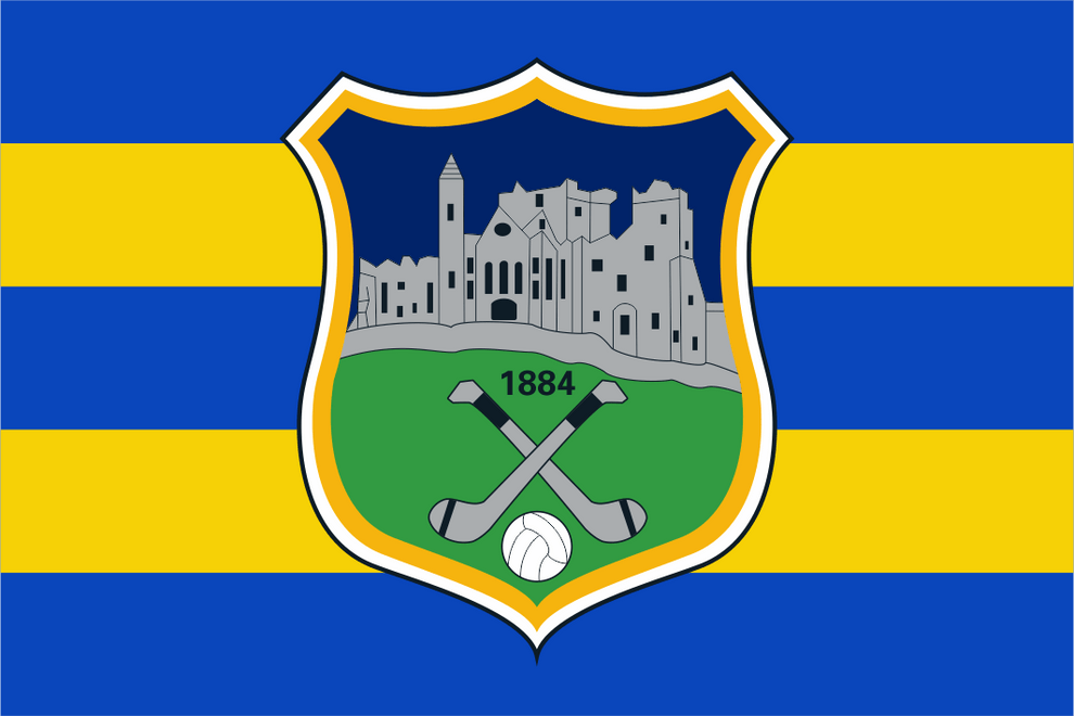 Tipperary GAA Striped Flag – Blue & Gold County Crest Flag | Irish-Made ...
