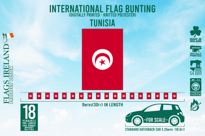 Wimpelkette mit Tunesien-Flagge