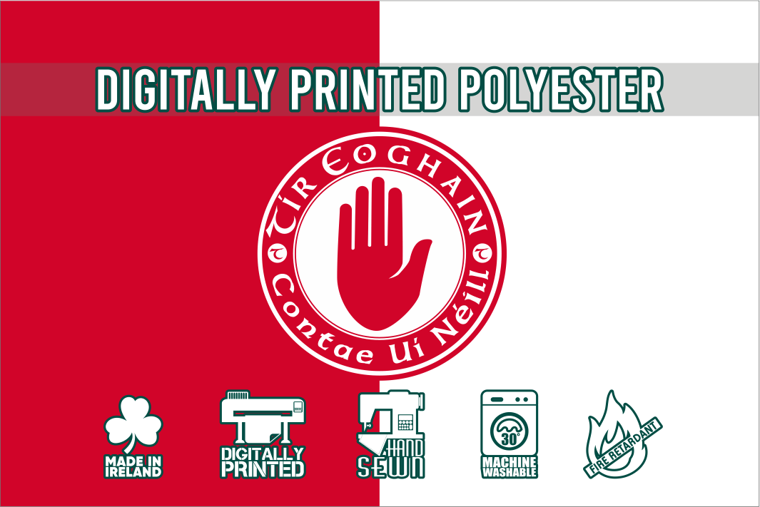Tyrone GAA Crest Flag Flags Ireland Prospect Design