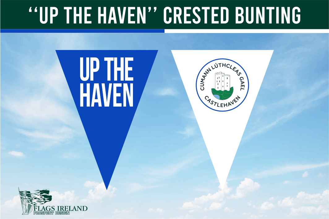 Club Flags Design Castlehaven ''UP THE HAVEN'' GAA Club Crest Bunting – Durable Polyester ...