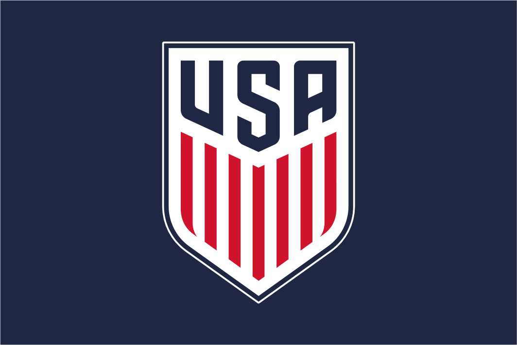 US Men's National Soccer Team Crested Blue Flag