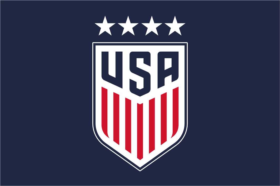 US Women's National Soccer Team Crested Blue Flag