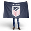 US Women's National Soccer Team Crested Blue Flag