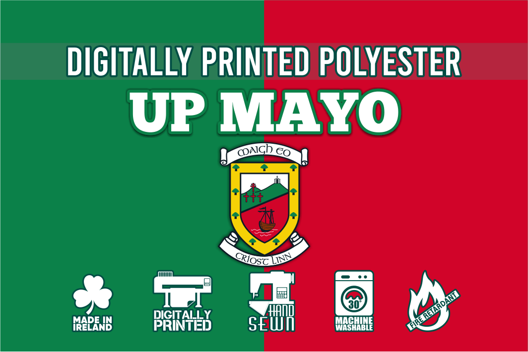 ''Up Mayo'' GAA Crest Flag