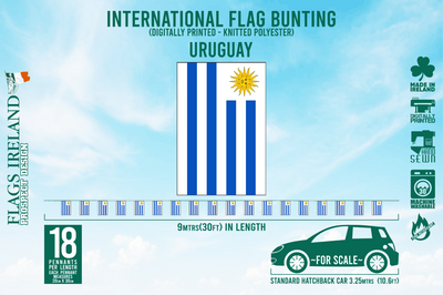 Wimpelkette mit Uruguay-Flagge