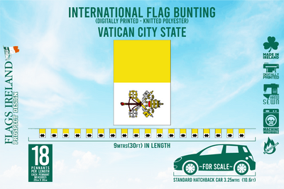 Wimpelkette mit Staatsflagge der Vatikanstadt