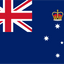 Flag of Australia with Union Jack and royal crown on a blue background.
