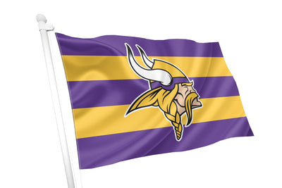 Minnesota Vikings Crested Striped Flag