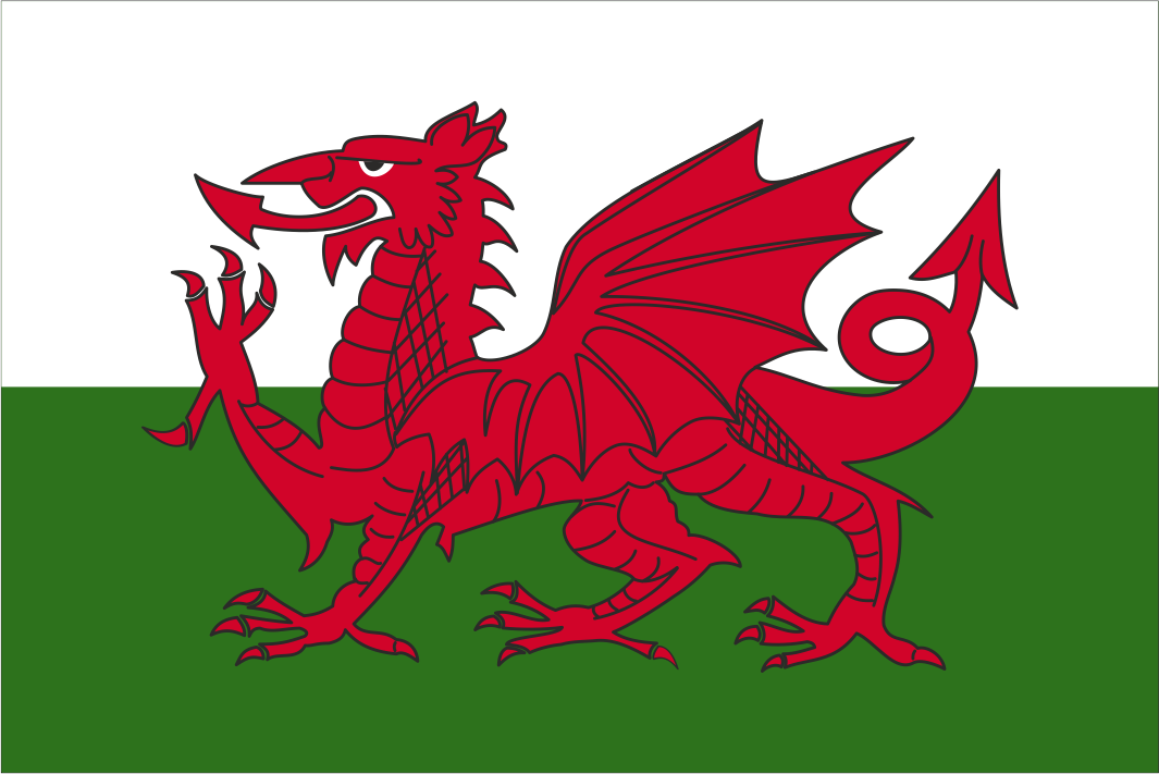 Wales-Handschwenker-Flagge