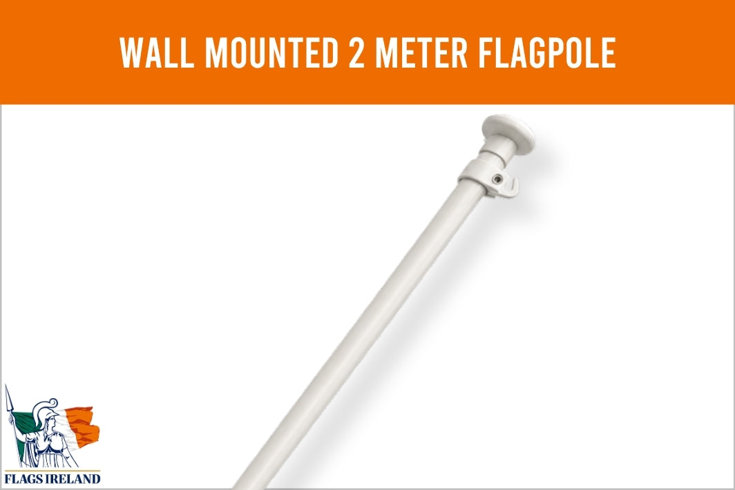 Wandmontierter 2-Meter-Fahnenmast