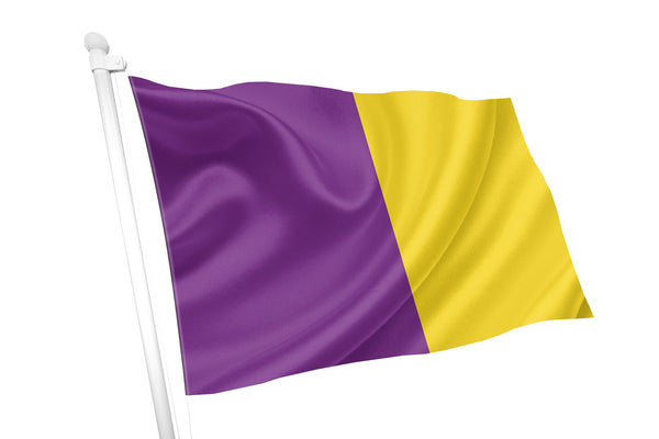 Purple & Golden Yellow Coloured Flag