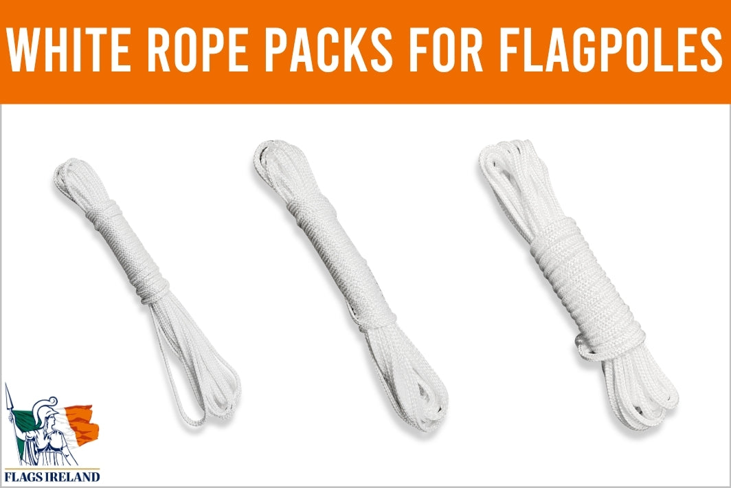 White Rope Packs for Flagpoles