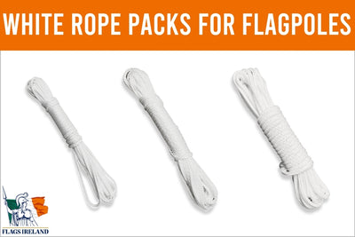 White Rope Packs for Flagpoles
