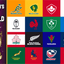 Bandeira com crista de rugby da Irlanda