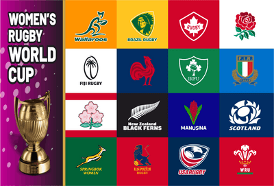 Women's Rugby World Cup 2025 Multi Team Flag