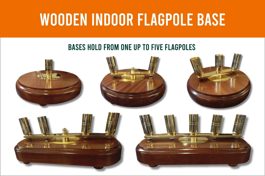 Indoor Wooden Flagpole Base