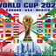 Promotional graphic for World Cup 2026 featuring flags of participating countries and the World Cup trophy.