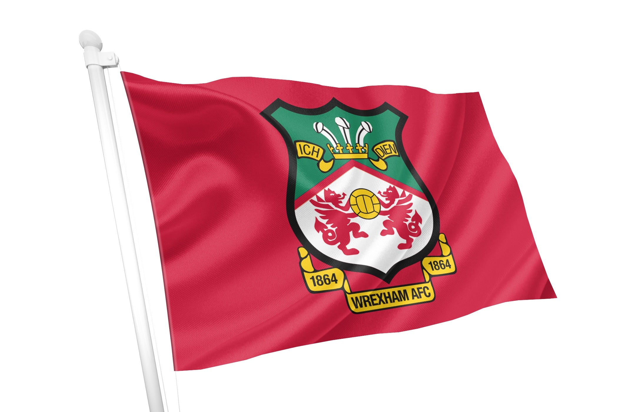 Wrexham Football Club Flag Premium Knitted Polyester Multiple Sizes wrexham-football-club-flag-premium-knitted-polyester-multiple-sizes