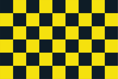 Gelb-weiß karierte Zielflagge